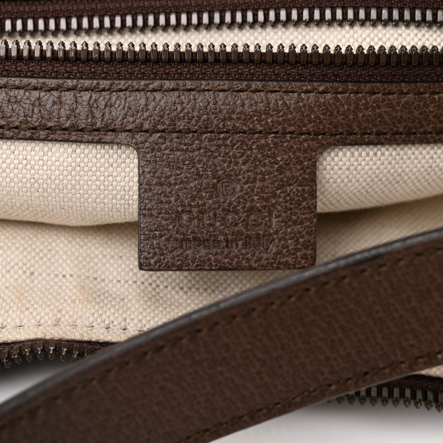 GG Supreme Monogram Web Small Ophidia Half Moon Hobo Brown