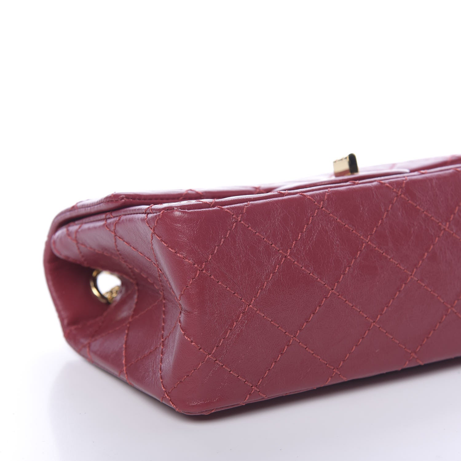 Chanel Aged Calfskin Quilted 2.55 Reissue Mini Flap Red 8 of 11