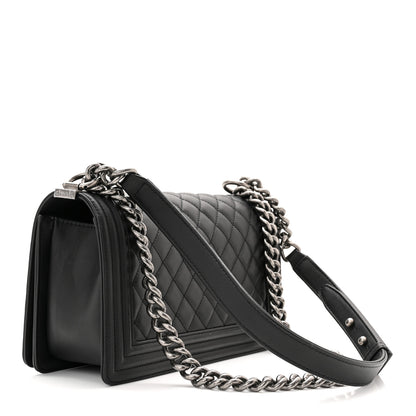 Chanel Calfskin Quilted Medium Boy Flap Black 3 of 11