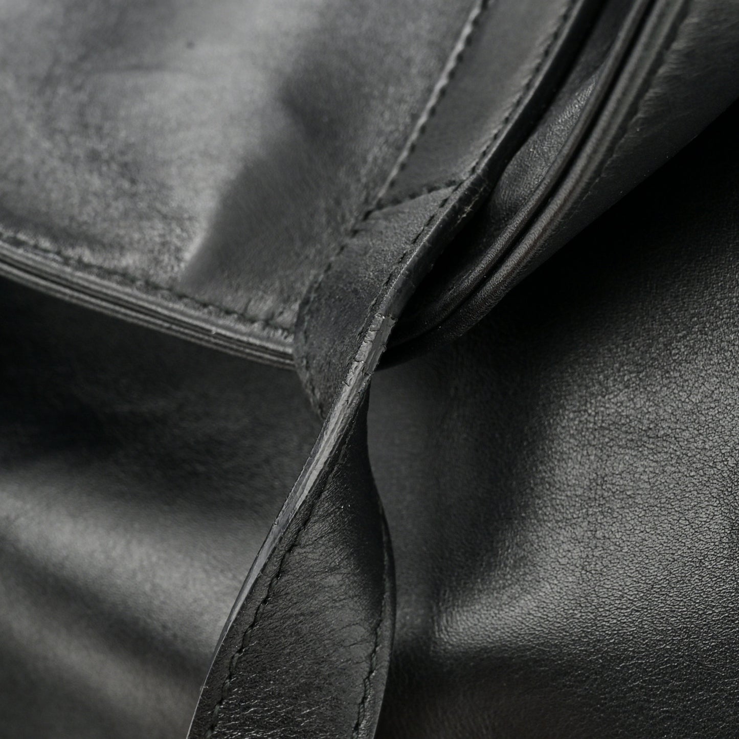 Calfskin Suede North South Reversible Shopping Tote Black