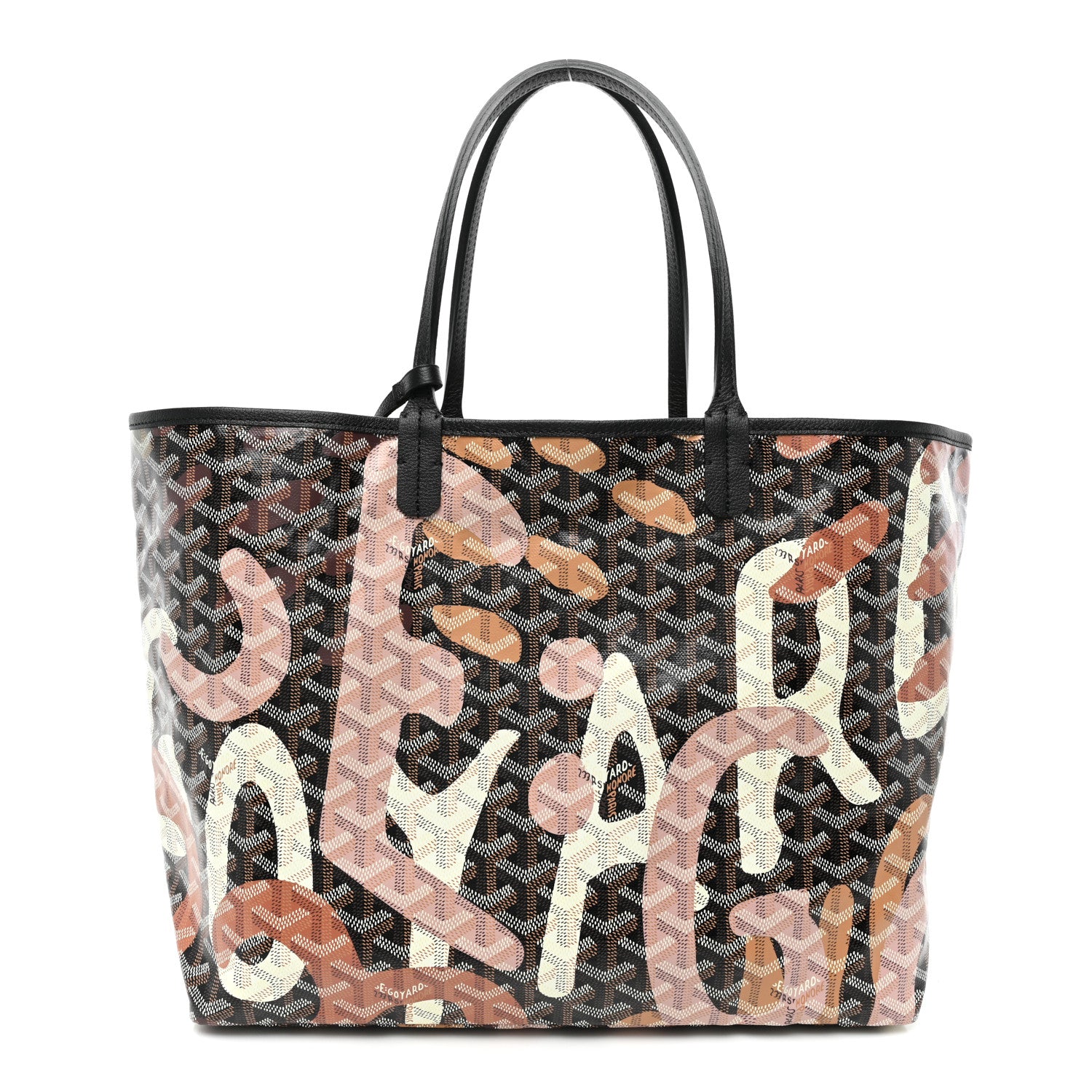 Goyard Goyardine Saint Louis Lettres Camouflage PM Black Pink Multicolor 1 of 9