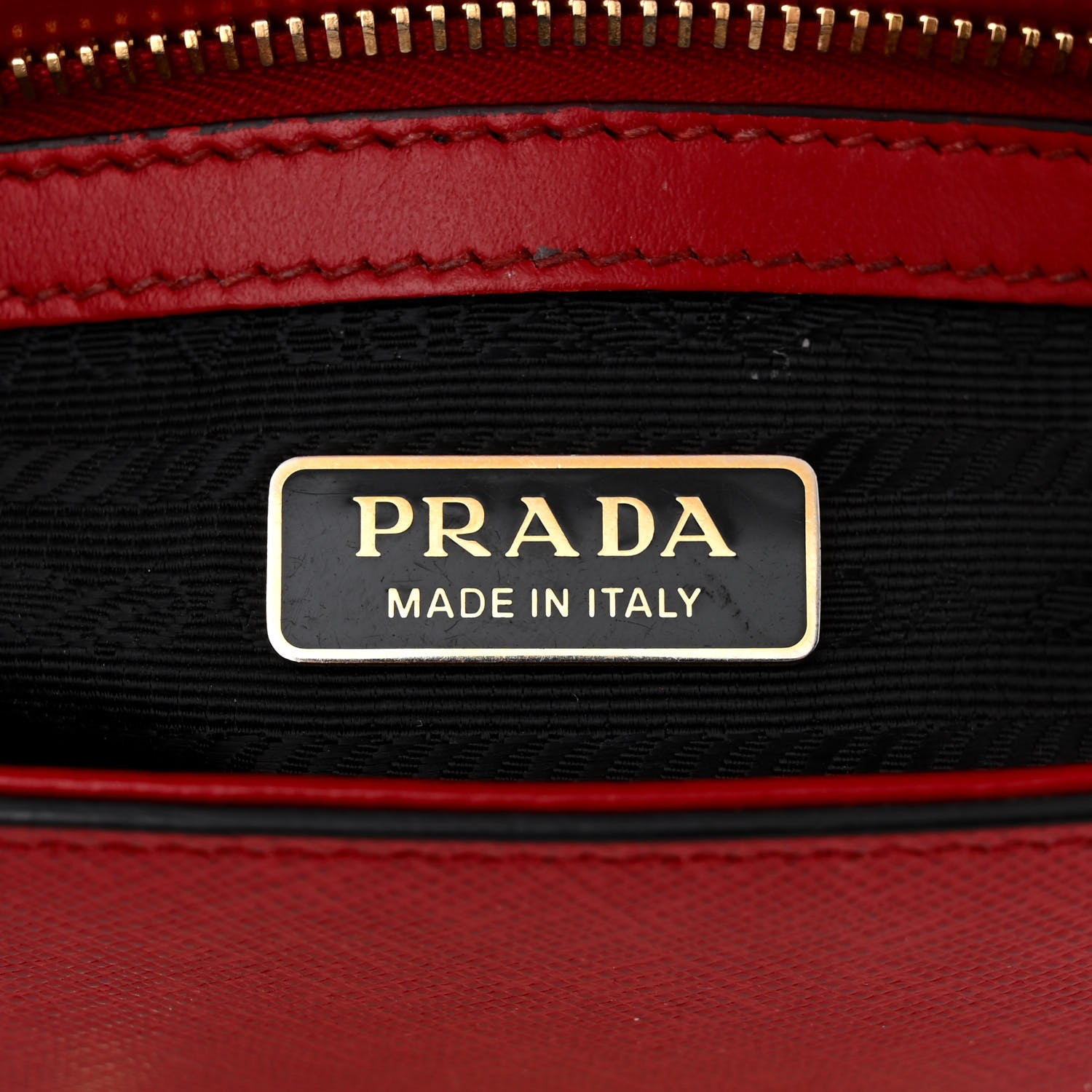 Prada Saffiano Lux Embleme Flap Shoulder Bag Fuoco 6 of 15