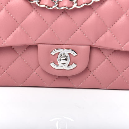 Chanel Lambskin Quilted Mini Rectangular Flap Pink 10 of 11
