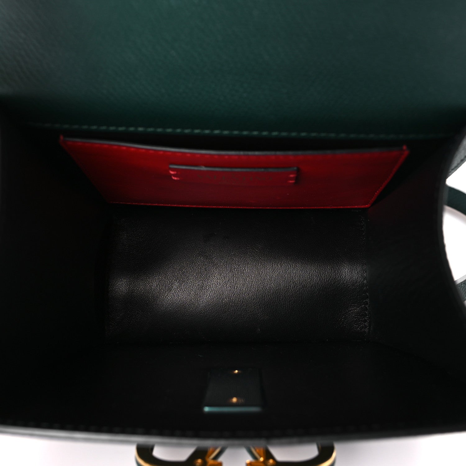 Valentino Garavani Grainy Calfskin Small VSling Shoulder Bag English Green 5 of 9