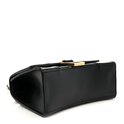 Balenciaga Shiny Box Calfskin Hourglass Top Handle Bag XS Black 4 of 10