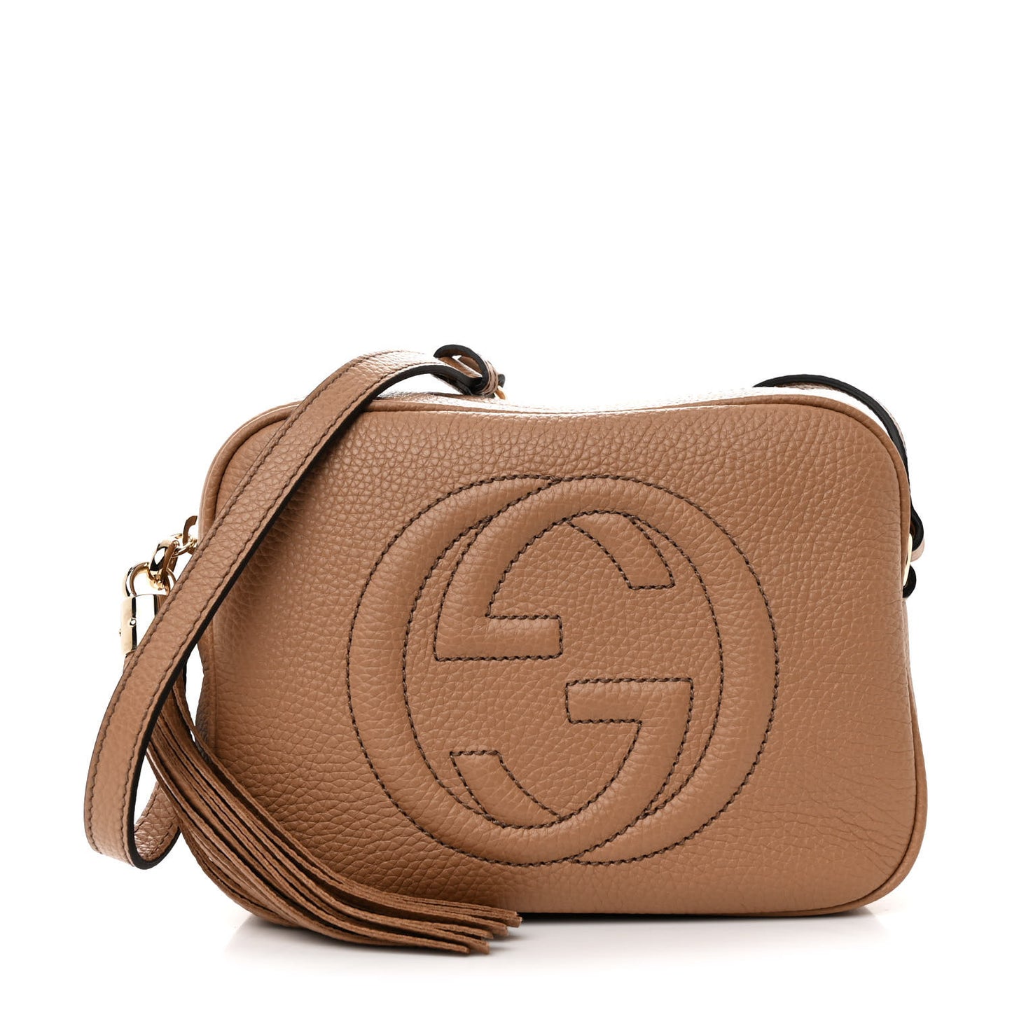 Pebbled Calfskin Small Soho Disco Bag Camelia