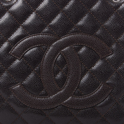 Chanel Caviar Quilted Grand Shopping Tote GST Dark Brown 8 of 9