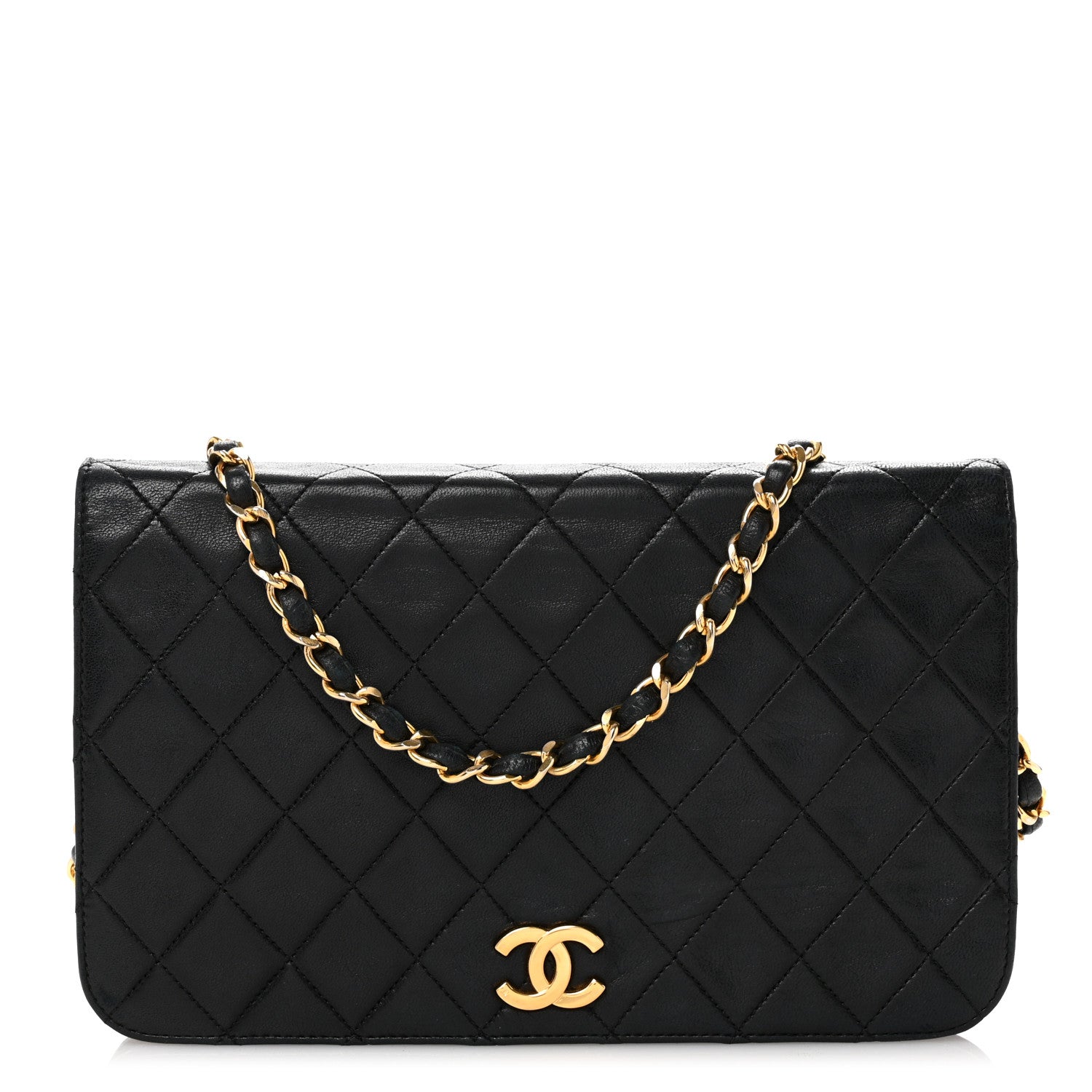 Chanel Lambskin Quilted Small Single Flap Black 1 of 15