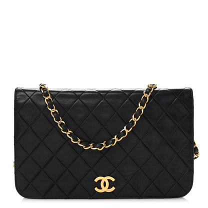Chanel Lambskin Quilted Small Single Flap Black 1 of 15