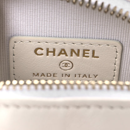 Chanel Lambskin Quilted CC Mini In Love Heart Bag Charm White 5 of 6