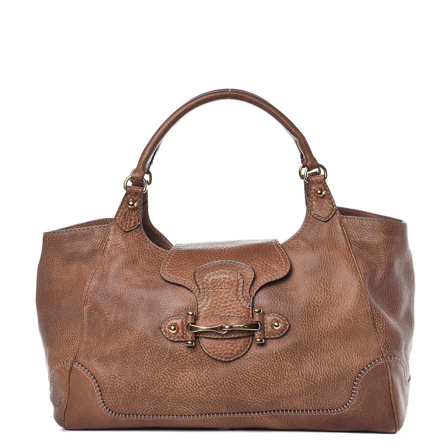 Gucci Calfskin Large New Pelham Shoulder Bag Brown 1 of 18