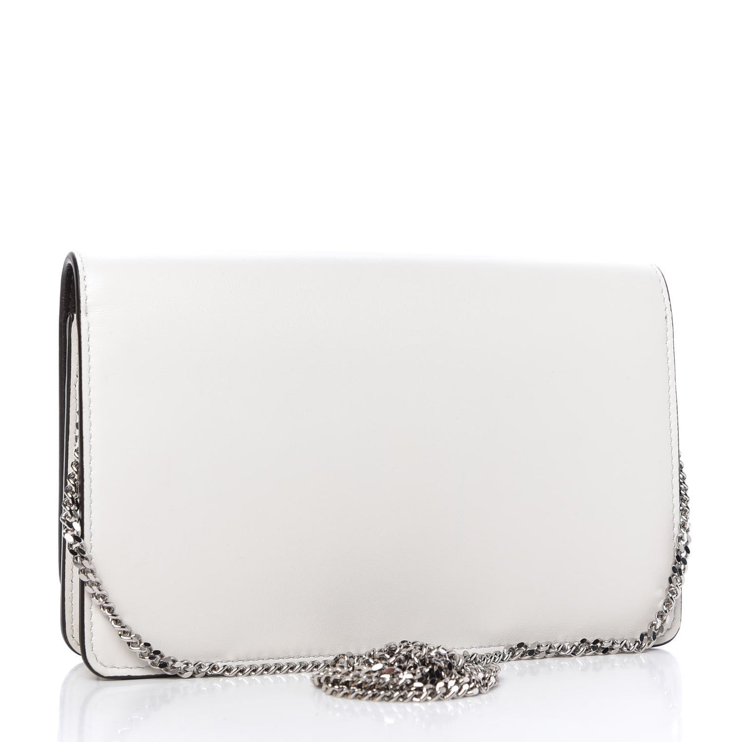 Vitello Century Lucido Nappa Flowerland Studded Tube Wallet On Chain White Ice Multicolor