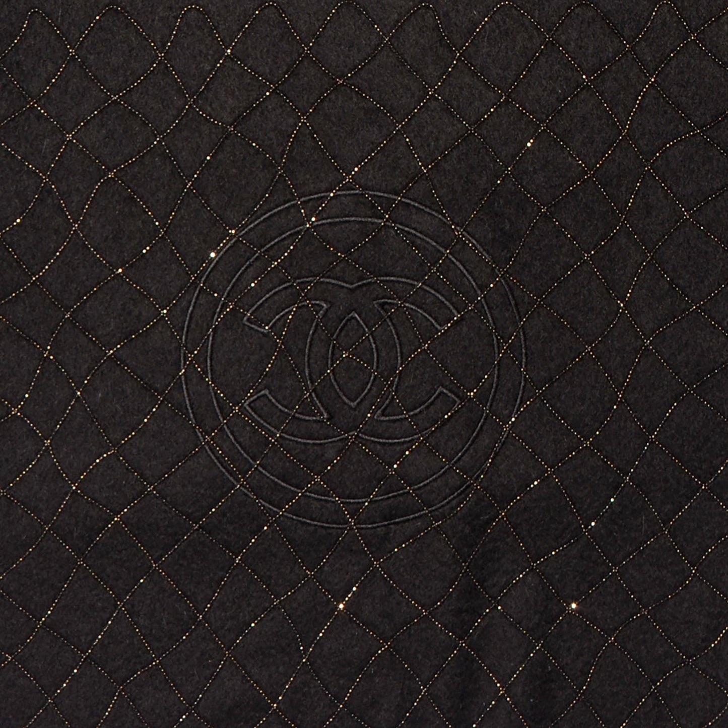 Cashmere Beaded CC Scarf Black