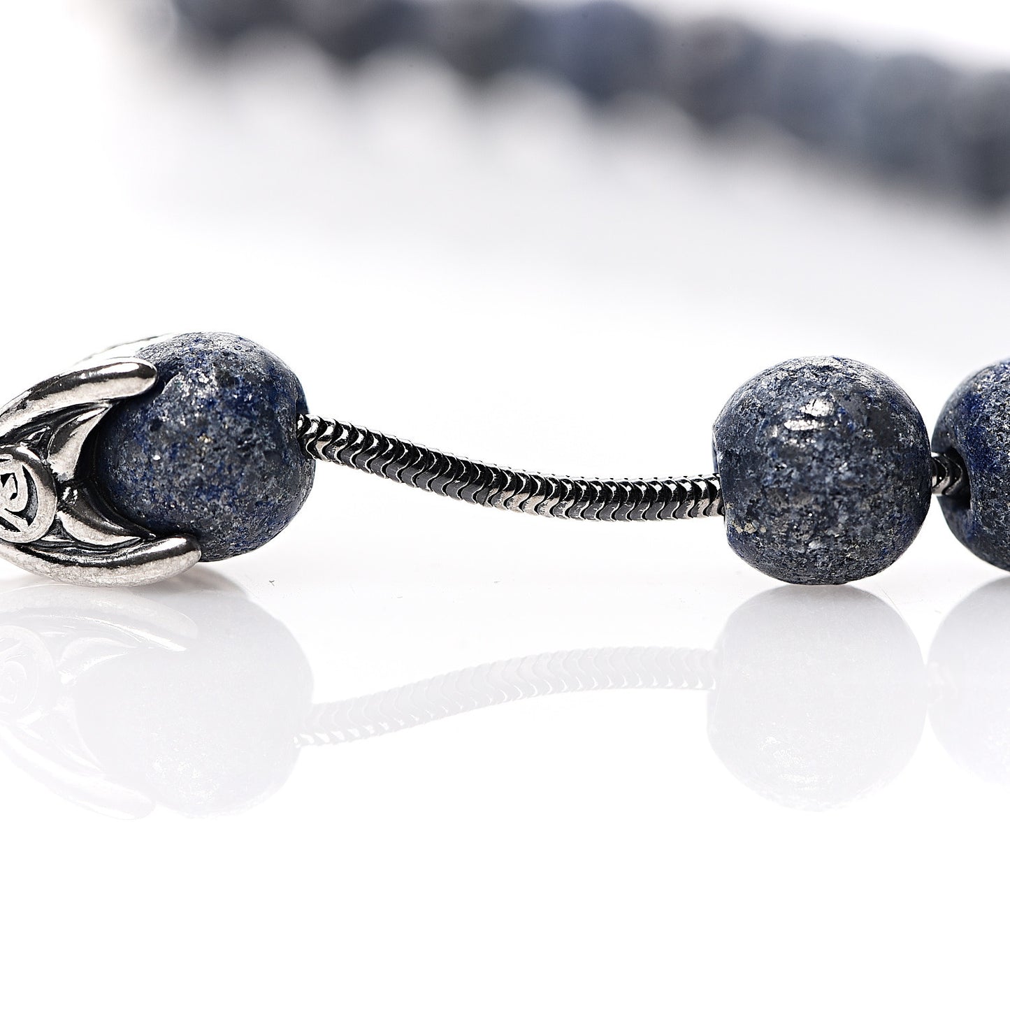 Sterling Silver Lapis Lazuli 8mm Spiritual Beads Bracelet