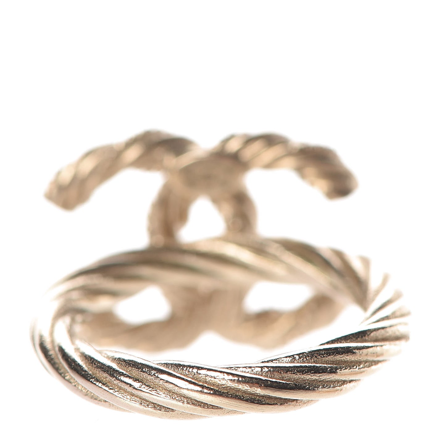 Crystal Twist CC Ring 5.75 Light Gold