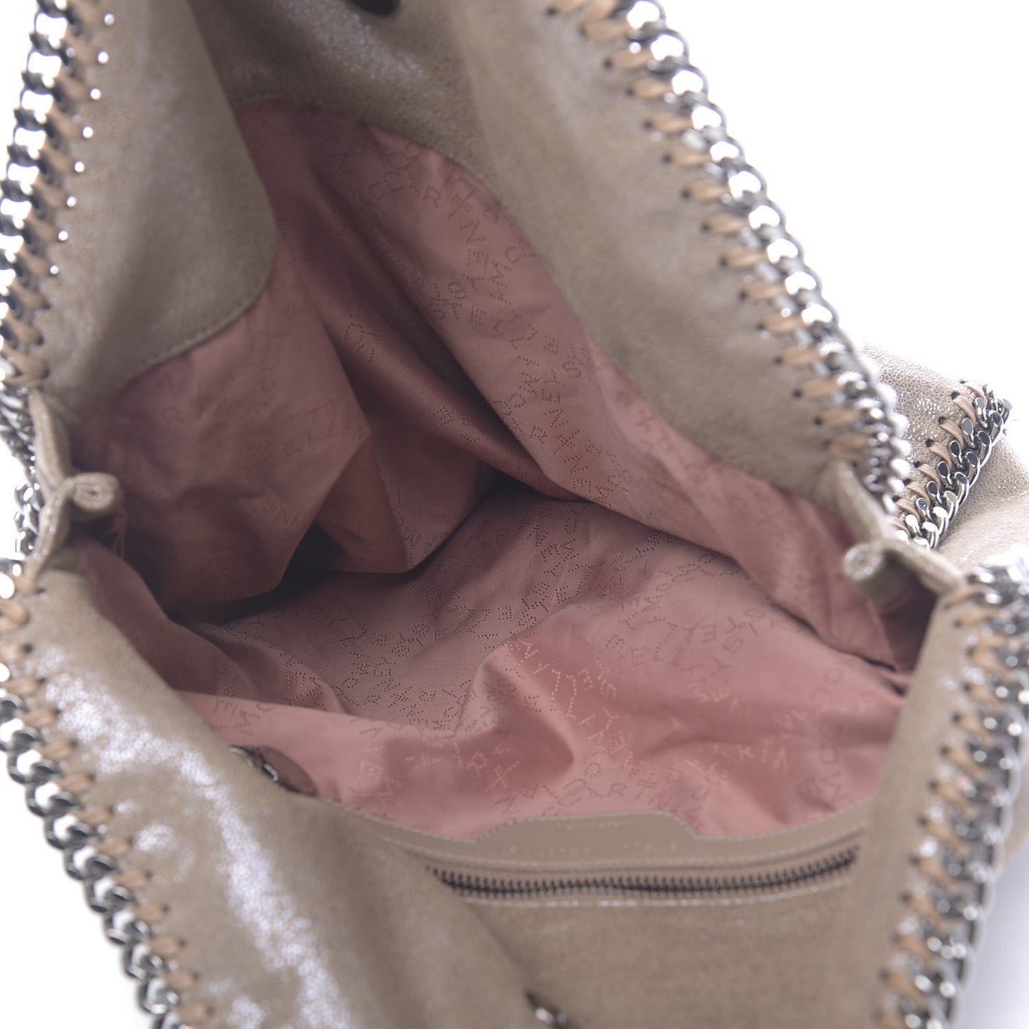 Shaggy Deer Falabella Fold Over Tote Taupe