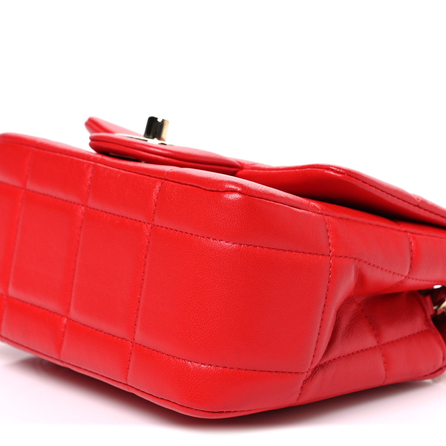 Chanel Lambskin Resin Crystal Square Quilted Monacoco Mini Flap Red 10 of 10