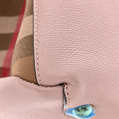 Burberry Derby Calfskin House Check Medium Banner Tote Pale Orchid 15 of 15