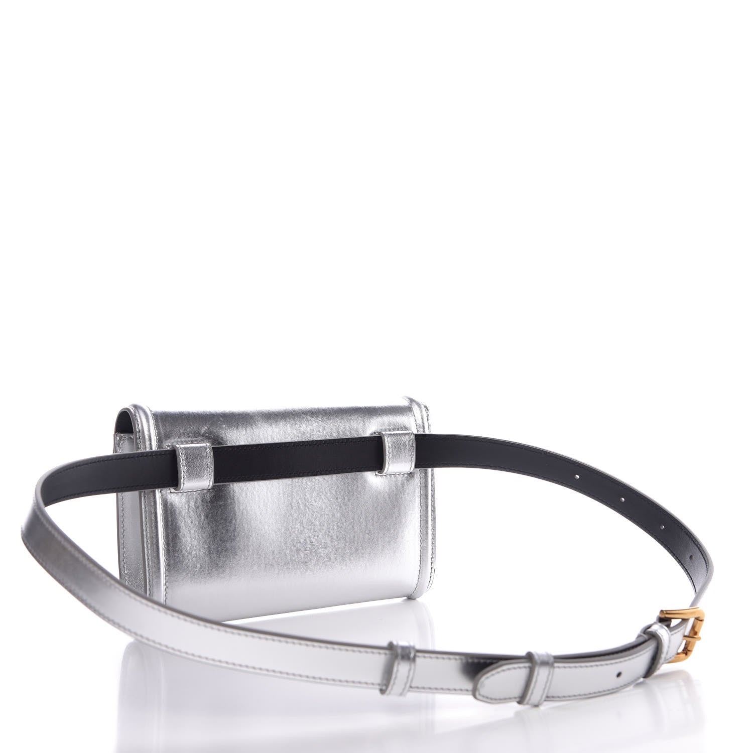 Dolce & Gabbana Metallic Agnello Vitello Devotion Belt Bag Silver 3 of 9
