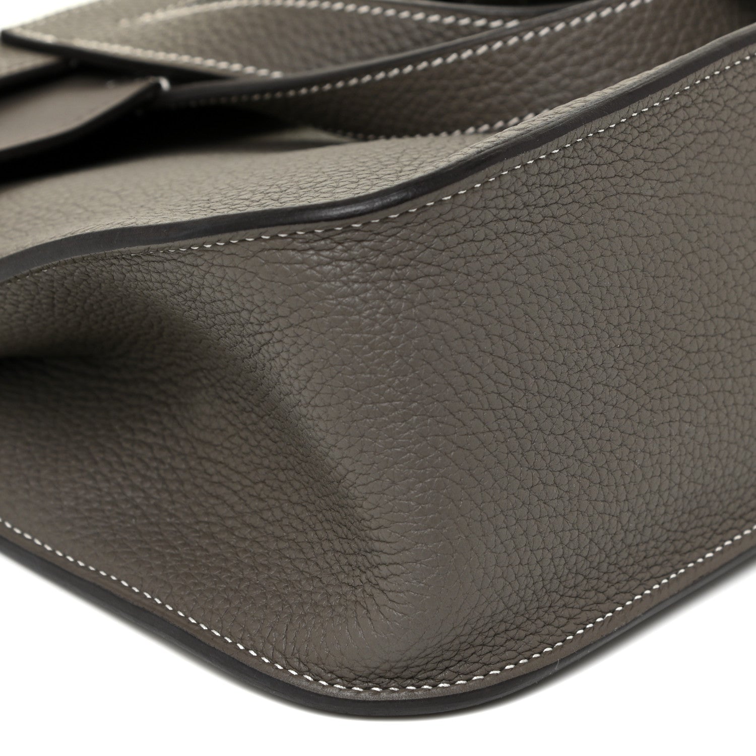 Hermes Taurillon Clemence Halzan 31 GM Etoupe 8 of 10