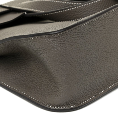 Hermes Taurillon Clemence Halzan 31 GM Etoupe 8 of 10
