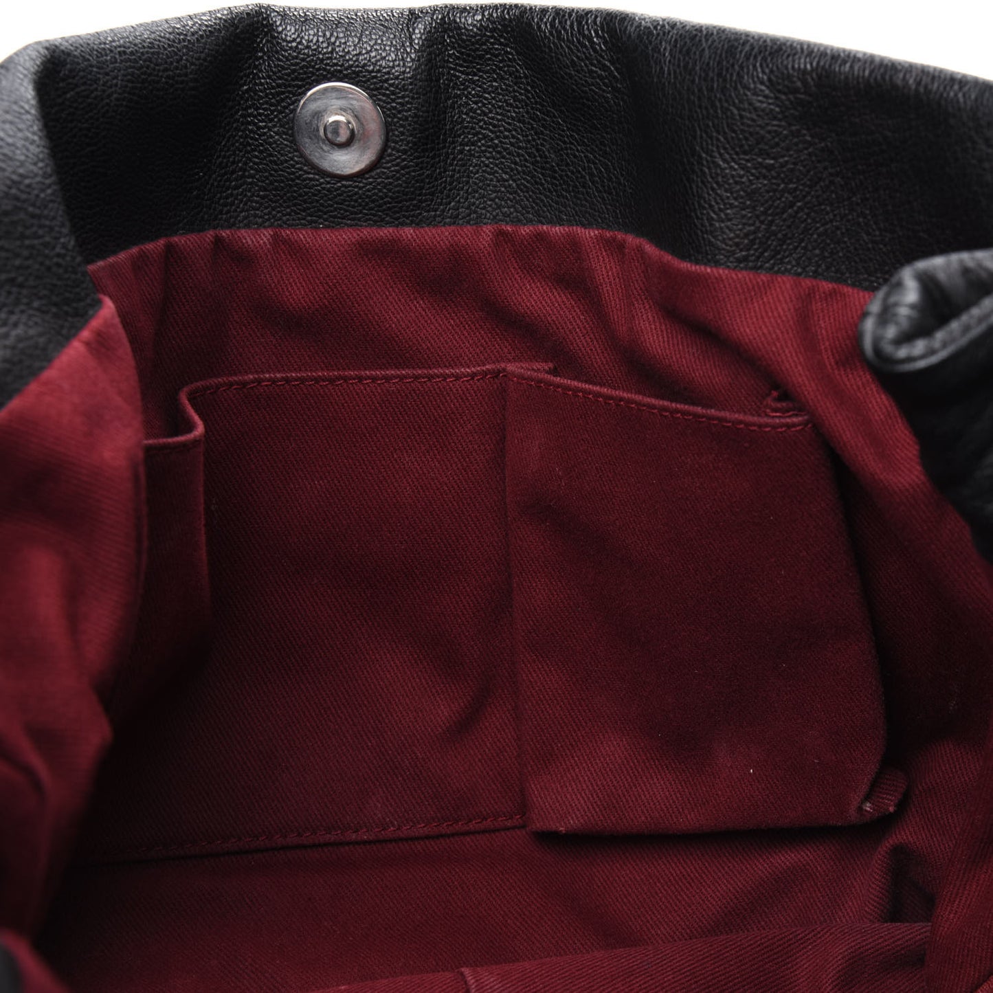 Calfskin Quilted Expandable Zip Shoulder Bag Black