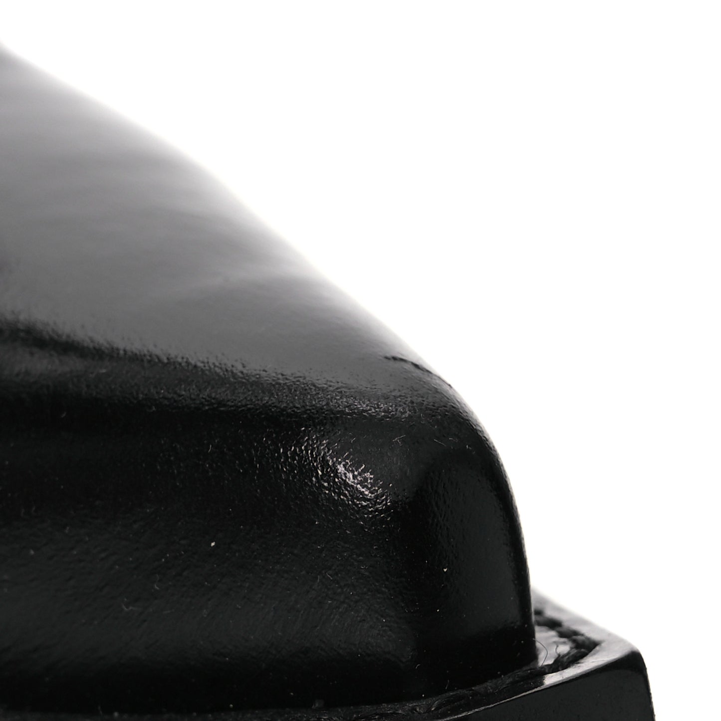 Calfskin Lean Boots 37.5 Black
