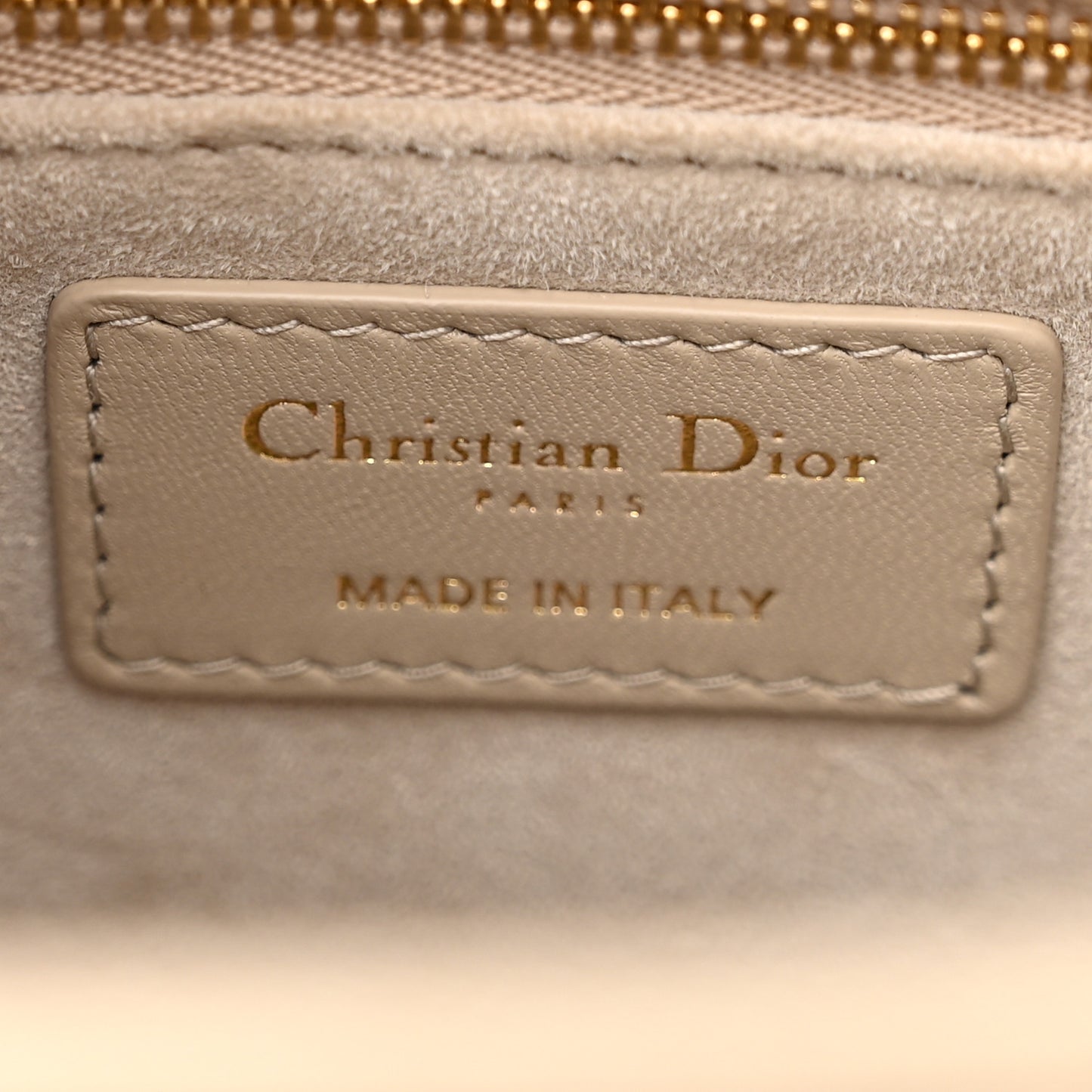 Lambskin Cannage Medium Lady Dior Beige