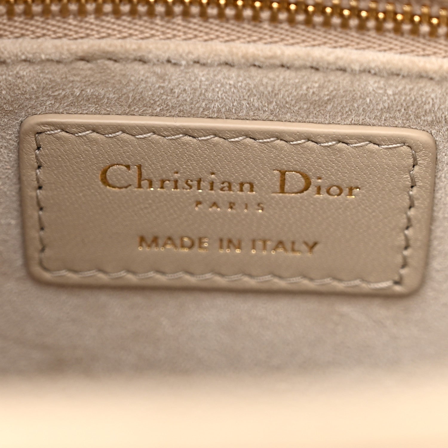 Christian Dior Lambskin Cannage Medium Lady Dior Beige 6 of 10