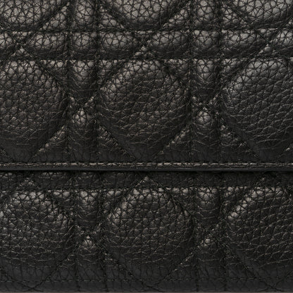 Christian Dior Grained Calfskin Cannage Lady Dior Rendezvous Wallet Black 8 of 10