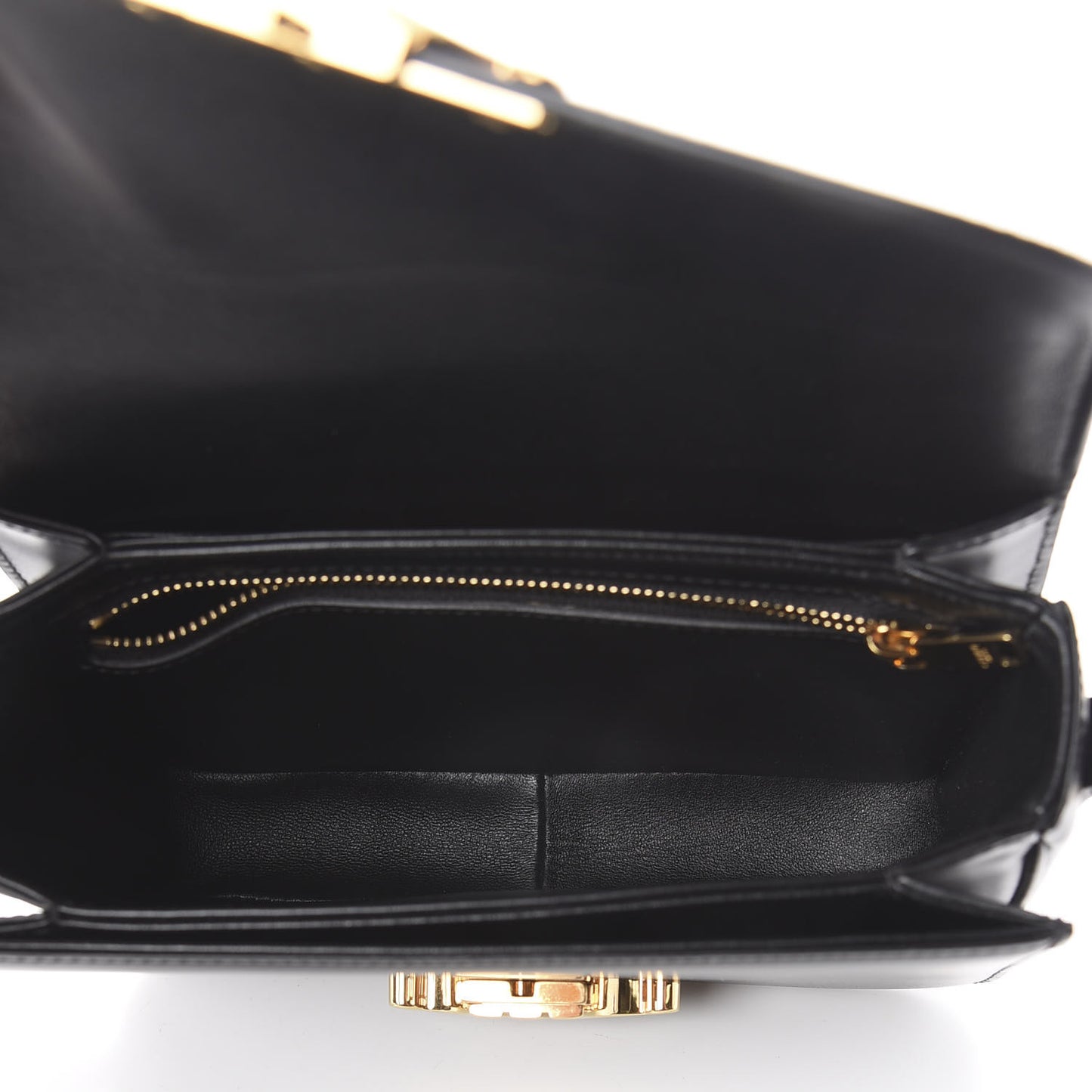 Shiny Calfskin Small Triomphe Black