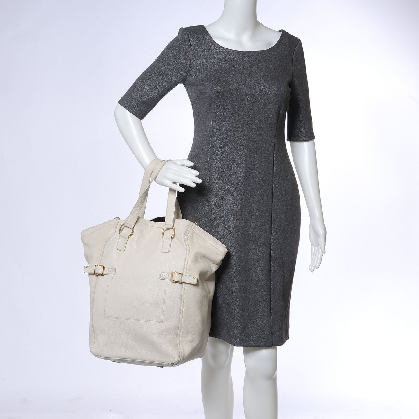Large Downtown Tote Ivory