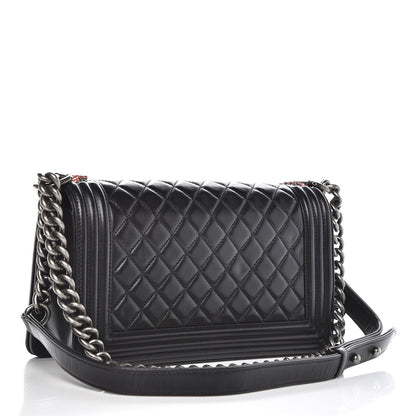 Chanel Lambskin Embellished Medium Boy Flap Black 3 of 9