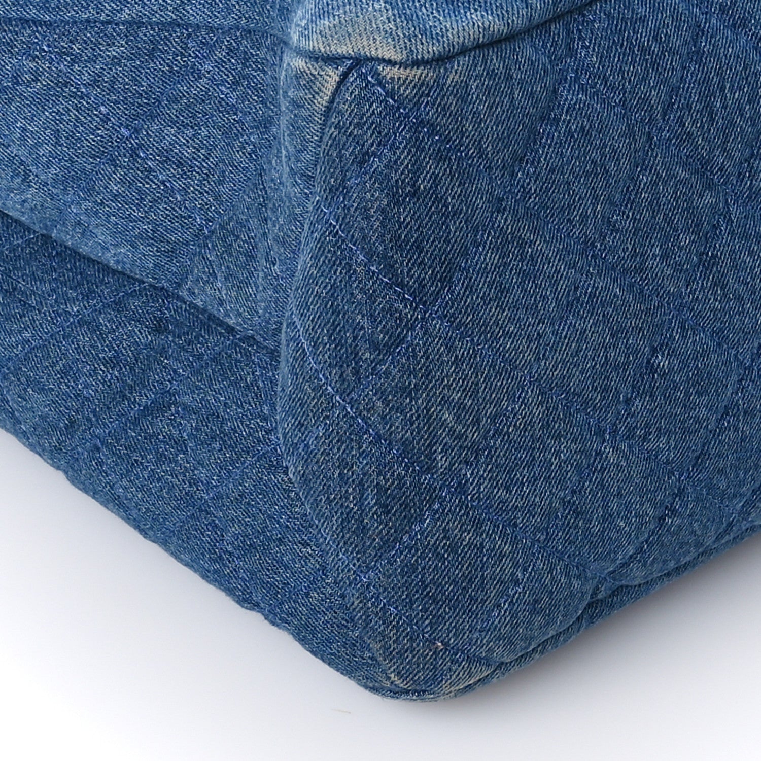 Chanel Denim Shearling Hieroglyph Coco Tote Blue 9 of 10