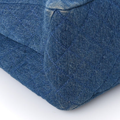 Chanel Denim Shearling Hieroglyph Coco Tote Blue 9 of 10
