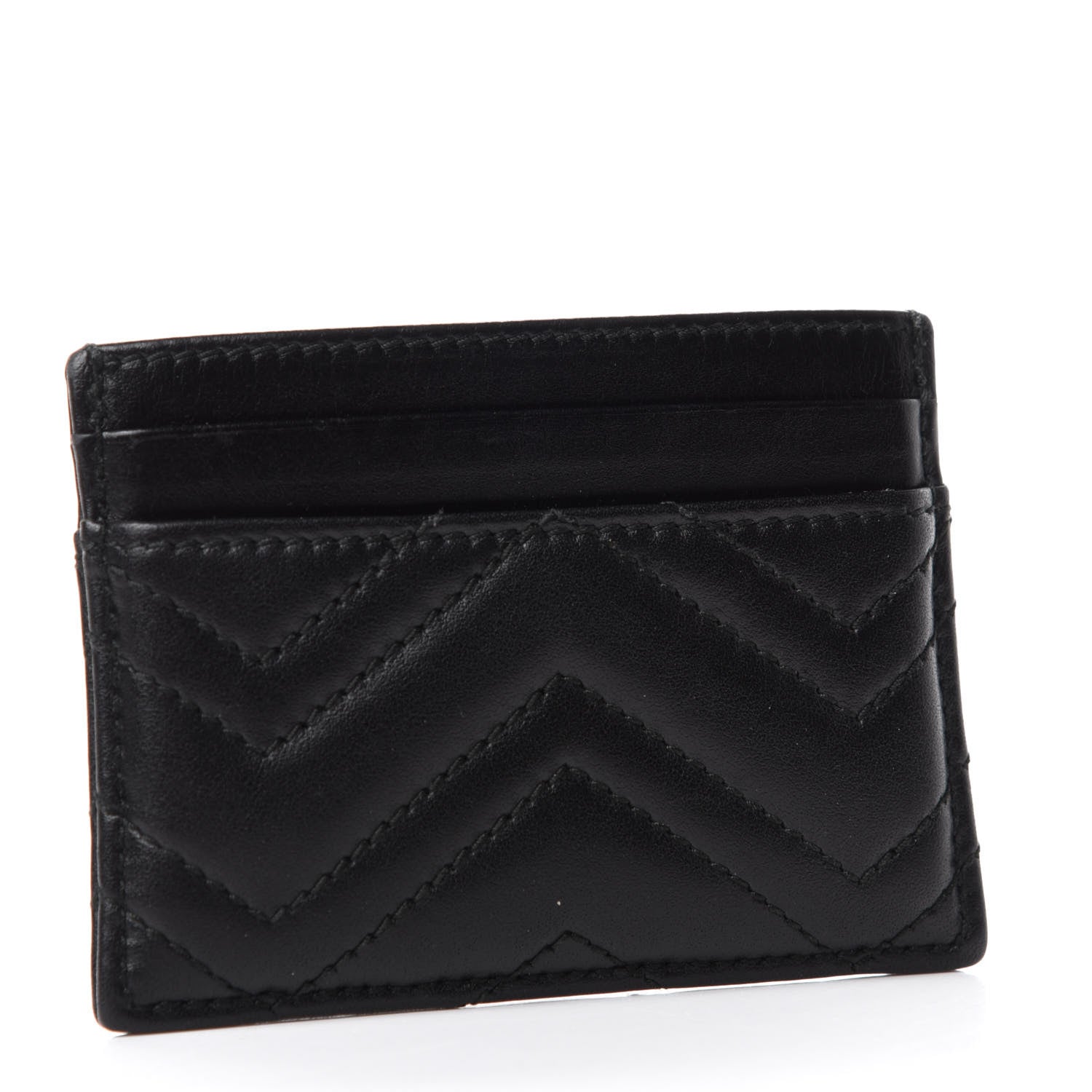Gucci Calfskin Matelasse GG Marmont Card Holder Black 3 of 6