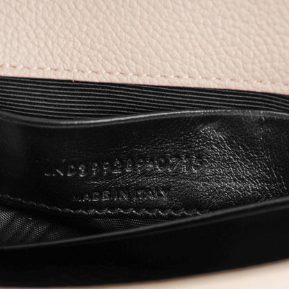 Saint Laurent Grained Calfskin Matelassé Chevron Monogram Classic Baby Chain Bag Pale Pink 7 of 7