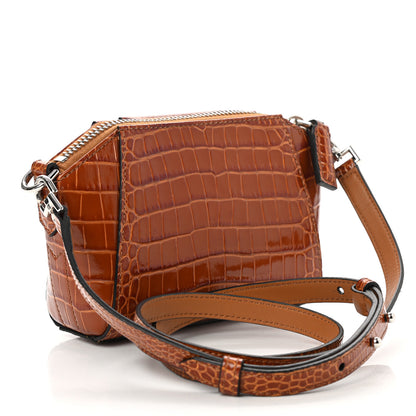 Givenchy Calfskin Crocodile Embossed Nano Antigona Tan 3 of 8