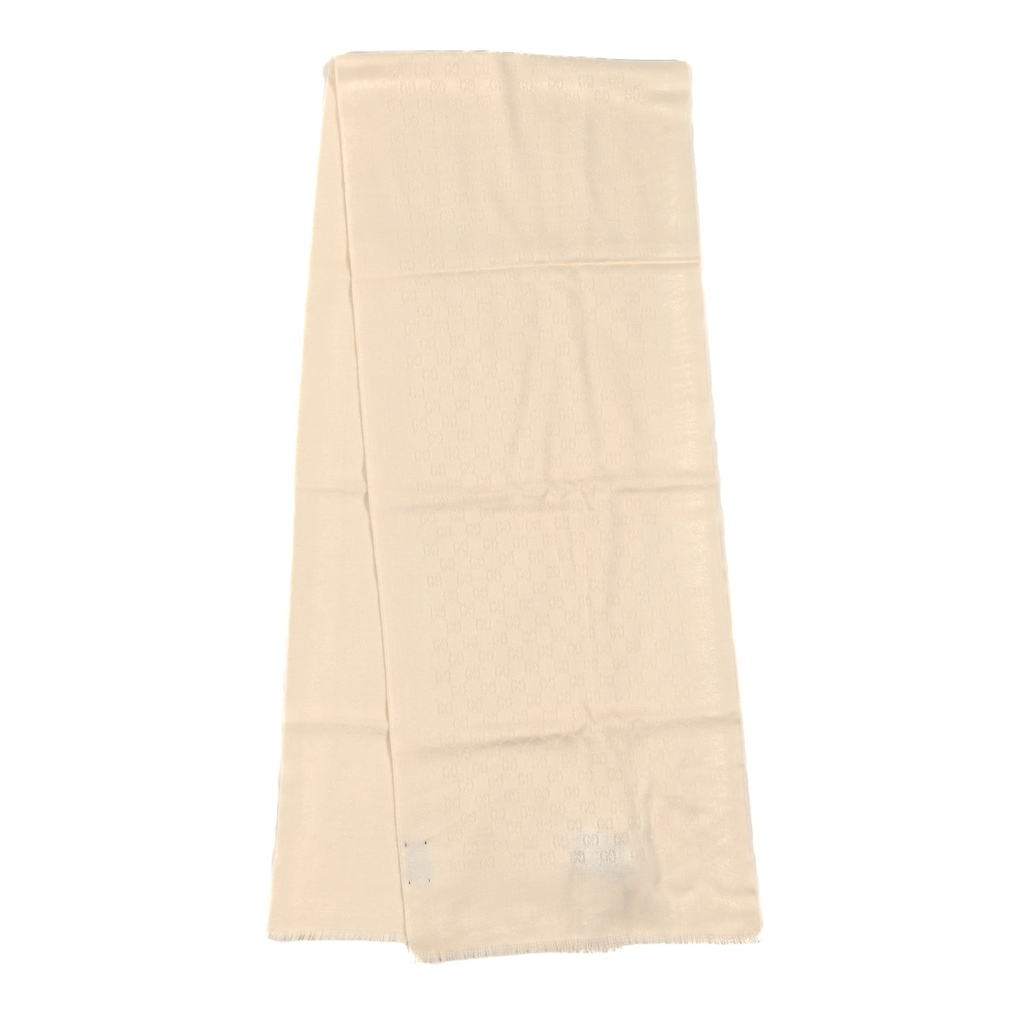 Cashmere GG Monogram Gem Lux Scarf White
