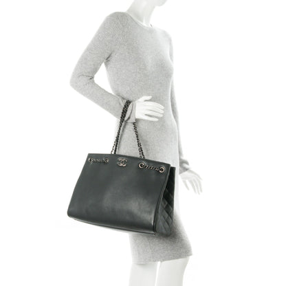 Chanel Grained Calfskin Large Shopping Tote Black 2 of 7