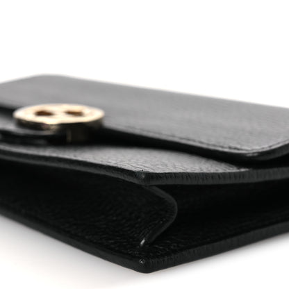 Gucci Dollar Calfskin Interlocking G Chain Wallet Black 10 of 14