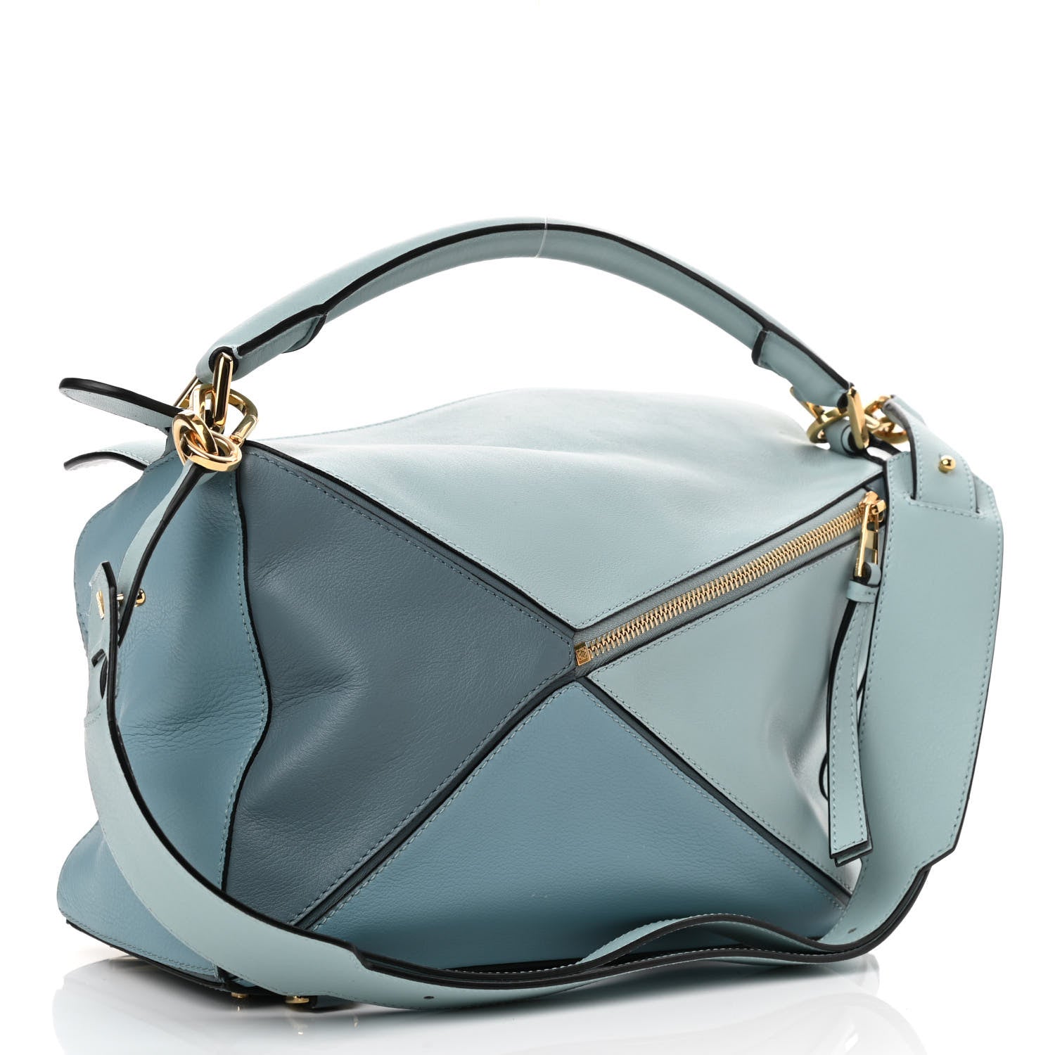 Loewe Calfskin Medium Puzzle Bag Aqua Light Blue Stone Blue 3 of 10
