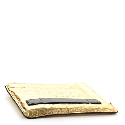 Chanel Metallic Lambskin Small Feminine Pouch Clutch Gold 4 of 7