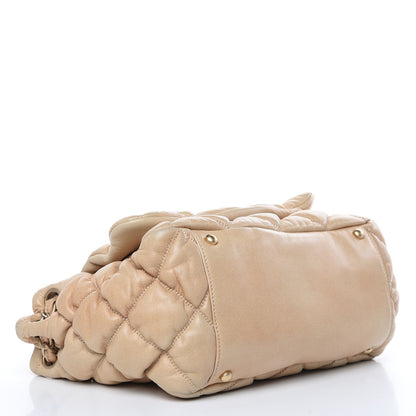 Chanel Lambskin Bubble Quilt Accordion Flap Beige 4 of 19
