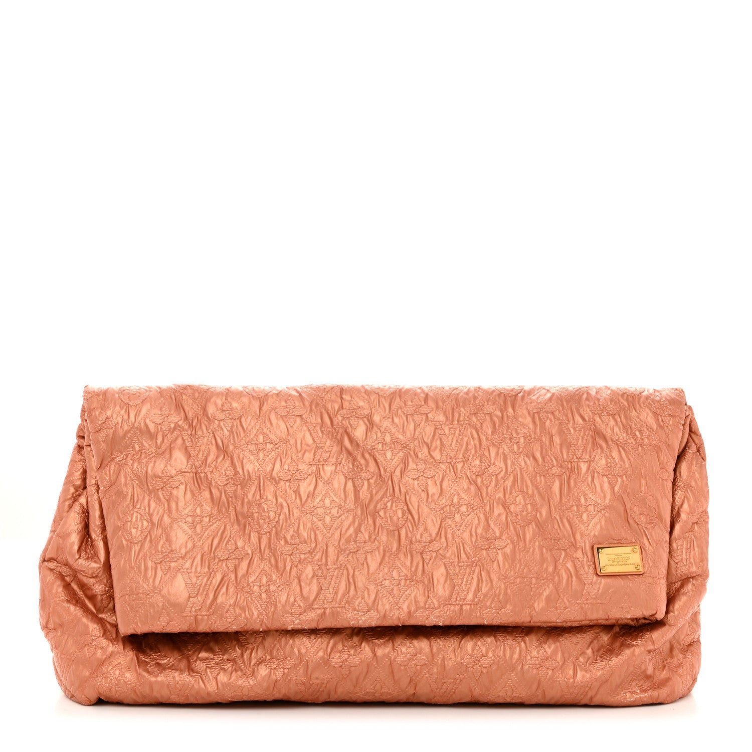 Louis Vuitton Jacquard Quilted Monogram Limelight Clutch GM Rose Gold 1 of 8