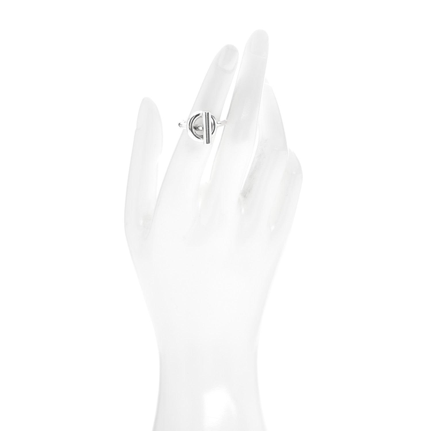 Hermes Sterling Silver GM Croisette Ring 50 5.5 2 of 5