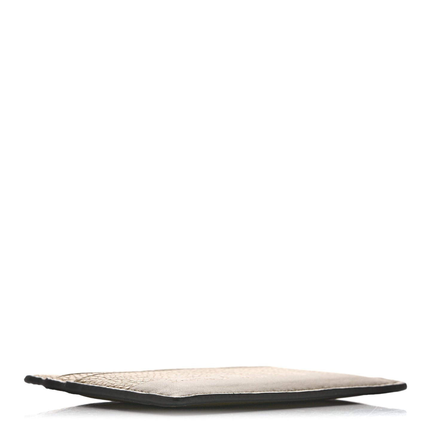Grained Calfskin Signature Plain Card Holder