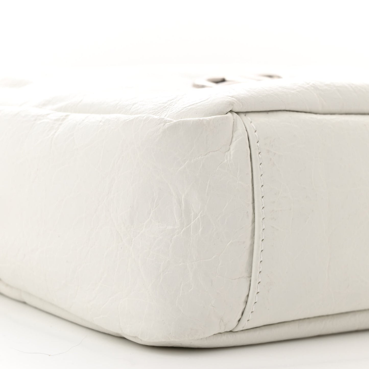 Agneau Arena XS Monaco Camera Shoulder Bag Optic White
