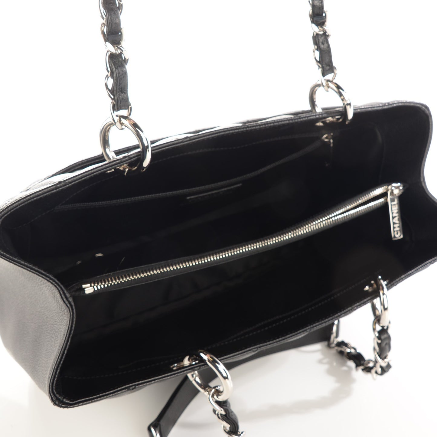 Caviar Quilted Grand Shopping Tote GST Black