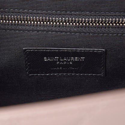 Saint Laurent Grain De Poudre Textured Mixed Matelasse Large Triquilt Monogram Satchel Rose 7 of 7